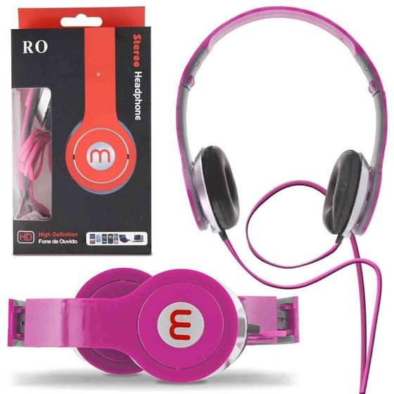 Imagem de Fone de Ouvido Stereo Headphone Rosa