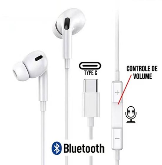 Imagem de Fone de Ouvido Tipo C Compatível Samsung M30, M50, S21, S22, S20,S20 Fe, A71, A50
