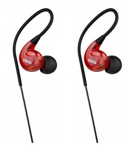 Imagem de Fone de Ouvido Vokal In Ear E40 Vermelho Extra Bass