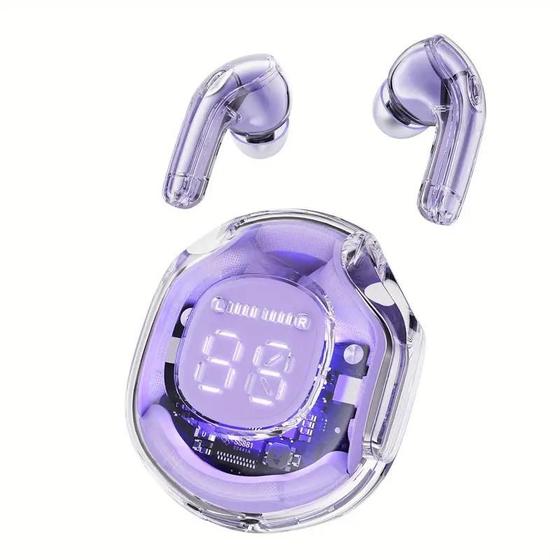 Imagem de Fone Ear Acefast T8 Wileress BT LED Crystal Purple