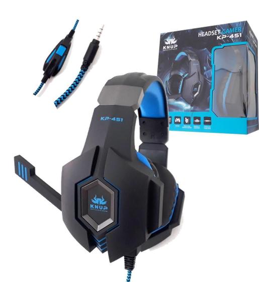 Imagem de Fone Gamer Knup Each Kp 451 Headset P2 3.5Mm Ps4 E Pc