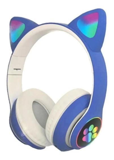 Imagem de Fone Headset de Gatinho Bluetooth Orelha De Gato Luz Led - HEADSET