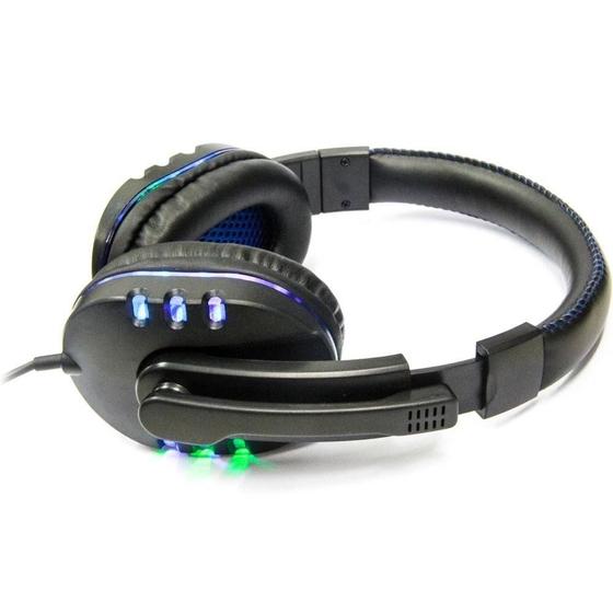 Imagem de Fone Headset Gamer Pc Playstation Headset Ps4 Ps3 Jogo E Chat Azul - KP-359