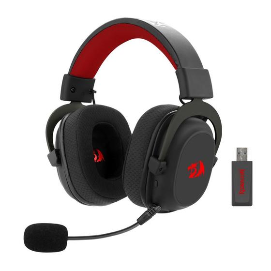 Imagem de Fone headset gamer sem fio zeus pro h510-rgb redragon preto