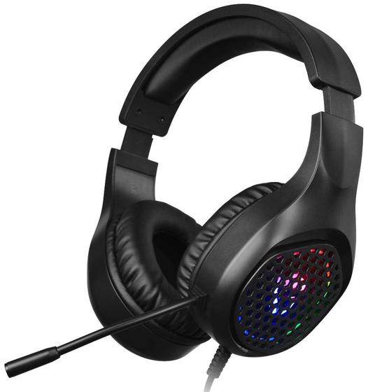 Imagem de Fone Headset Gaming Satellite King Fight GH-330 RGB com Fio - Preto