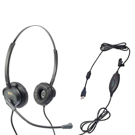 Imagem de Fone Headset USB DH-60D Zox Duplo Auricular