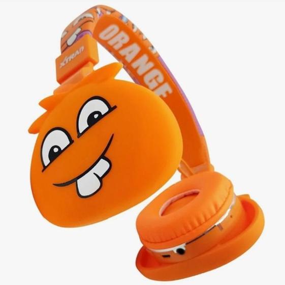 Imagem de Fone Infantil Bluetooth Personagens Infantil Mostro Laranja