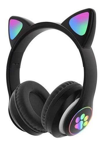 Imagem de Fone Orelha De Gato Sem Fio Bluetooth 5.0 Rgb Headphone Cat