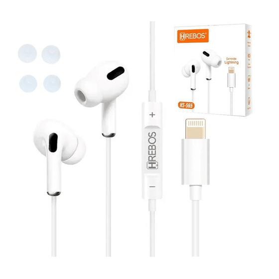 Imagem de Fone Ouvido Com Microfone Volume Para i P h on e 14 13 12 11 Pro - HREBOS