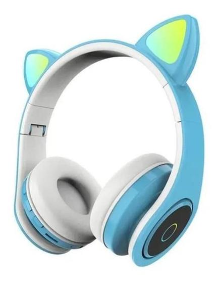 Imagem de Fone Ouvido Headphones Orelha Gatinho Led Cat Ear Bluetooth