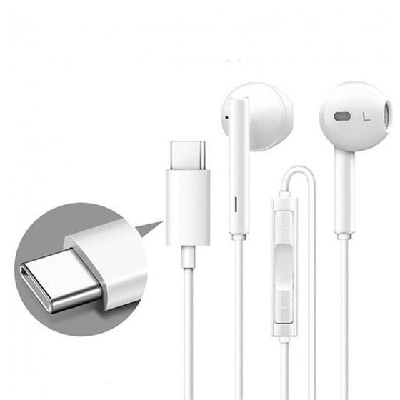 Imagem de Fone USB-C C/ Microfone e Controle de Volume Para IPH 15 - LEHMOX