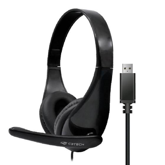 Imagem de Fone Usb Com Microfone C3Tech Ph-340Bk Preto