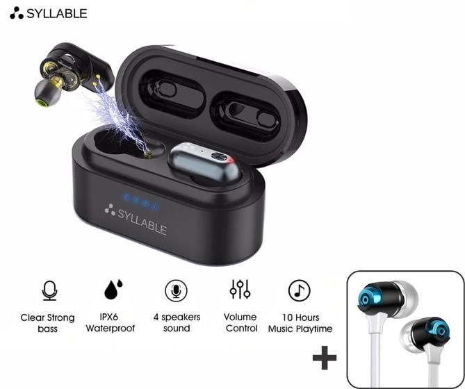 Fones Bluetooth Syllable S101 Tws 4 