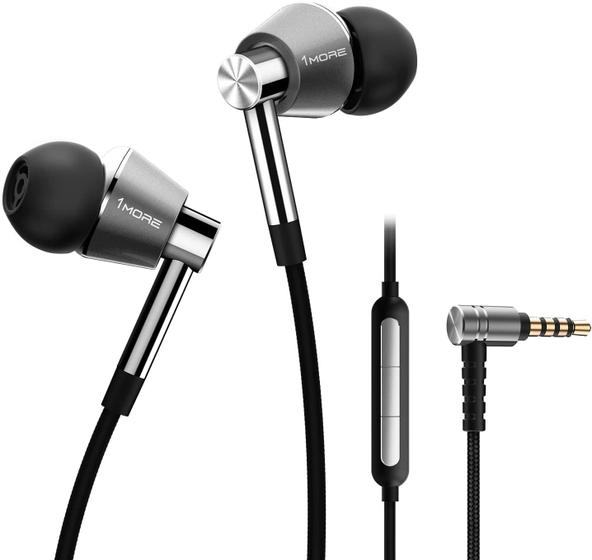 Imagem de Fones de Ouvido 1MORE Intra-auriculares com Driver Triplo - Alta Resolução - Prata