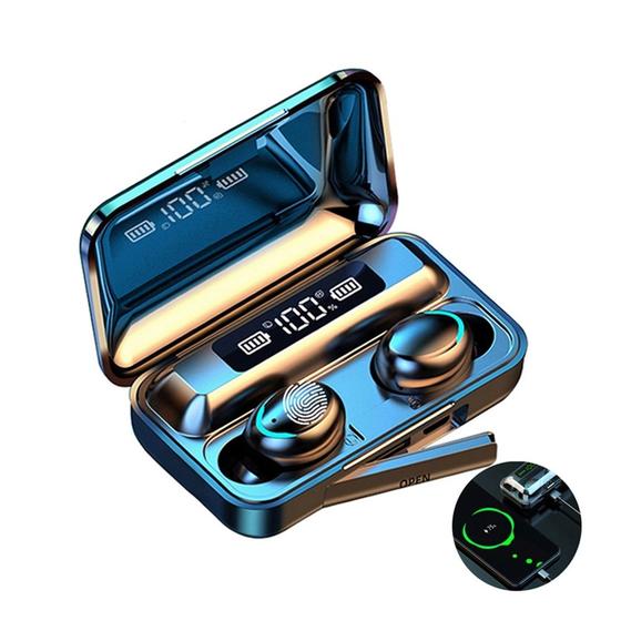 Imagem de Fones de Ouvido A-one F9-5 - Pretos com Assistente de Voz