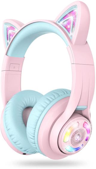 Imagem de Fones de ouvido Bluetooth Cat Ear - rosa