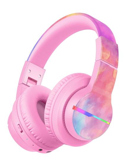 Fones de ouvido Bluetooth iClever BTH12 Kids LED 85H Playtime