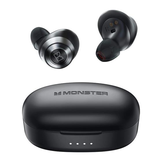 Imagem de Fones de Ouvido Bluetooth Monster Wireless Earbuds - Conector USB-C - Pretos