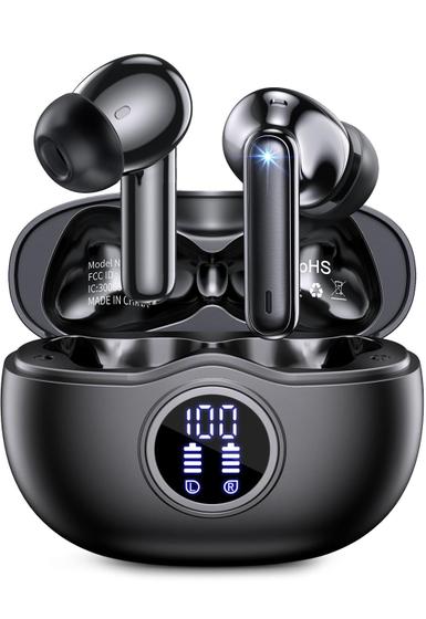 Imagem de Fones de ouvido Bluetooth QYCAITEK Stereo Wireless Earbuds pretos