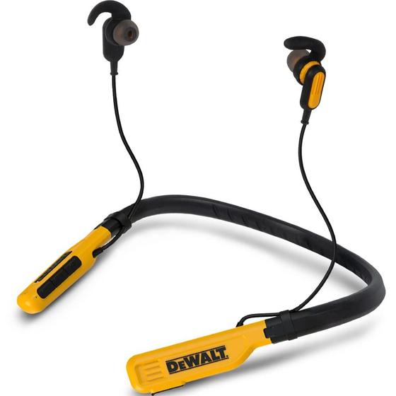 Imagem de Fones de ouvido Bluetooth sem fio com fita de pescoço DEWALT 15H Playtime