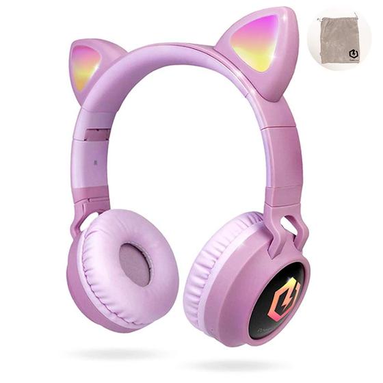 Imagem de Fones de ouvido Bluetooth sem fio PowerLocus Buddy Kids LED