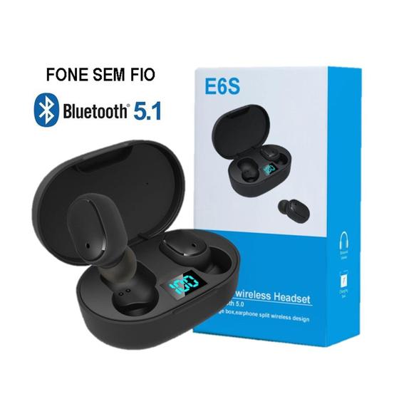 Fones de Ouvido Bluetooth Sem Fio Qualidade Estéreo E S TWS True Wireless Earphone Fone de