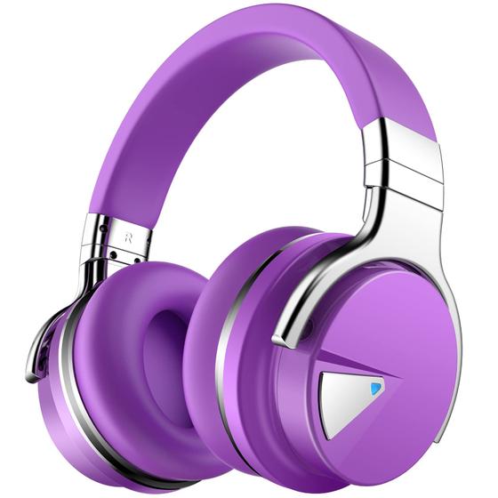 Imagem de Fones de Ouvido Bluetooth Silensys E7 com ANC - 30h de Reprodução - Roxo