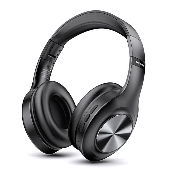 Imagem de Fones de ouvido Bluetooth TECKNET Over Ear 65H Playtime com microfone