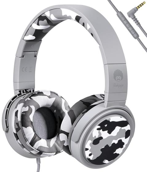 Imagem de Fones de Ouvido com Fio Camo - Dobráveis, com Microfone e Graves Potentes