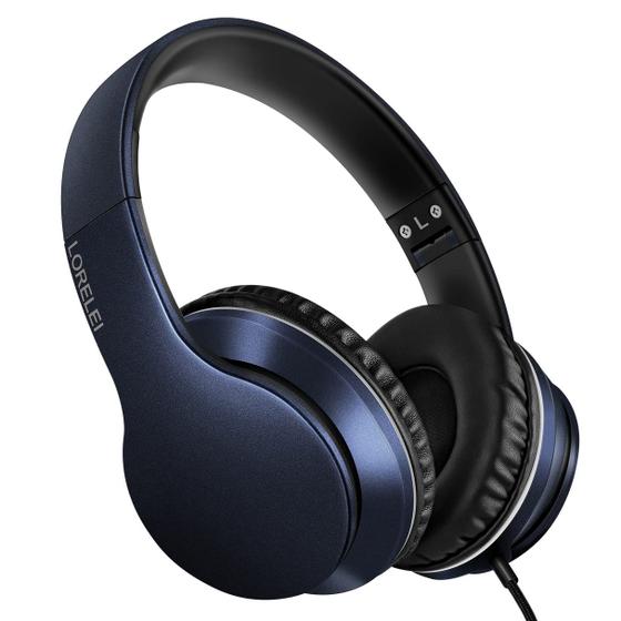 Imagem de Fones de ouvido LORELEI X6 Over-Ear com microfone dobrável azul
