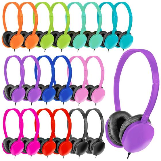 Imagem de Fones de Ouvido para Crianças ZNXZXP (Pacote com 30) - com Microfone para Sala de Aula