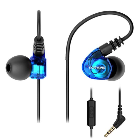 Imagem de Fones de ouvido Rocking G10 Over The Ear para correr em azul à prova de suor