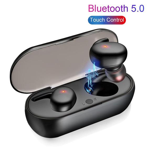 Imagem de Fones de ouvido sem fio Bluetooth 5.0 Fones de ouvido estéreo intra-auriculares