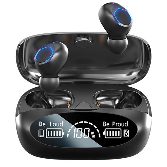 Imagem de Fones de Ouvido Sem Fio Bluetooth 5.3 PMOPDSNNE - IPX7 com Display LED