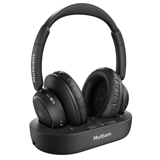 Imagem de Fones de Ouvido Sem Fio Mutbam para TV com Base Transmissora