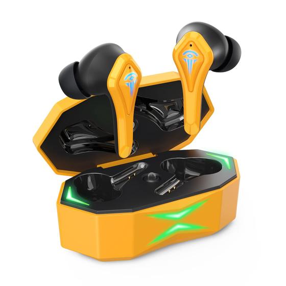 Imagem de Fones de Ouvido Sem Fio QTREE para Jogos - Bluetooth 5.2 com Bateria de 37mAh