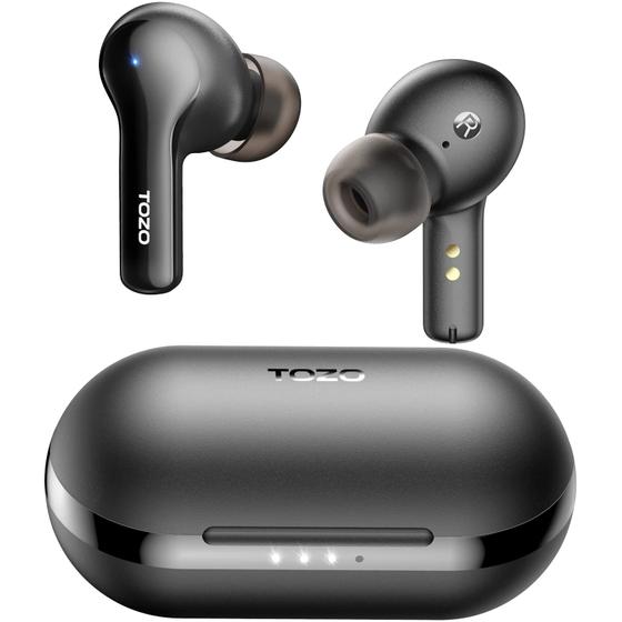 Imagem de Fones de ouvido sem fio TOZO A2 Bluetooth 5.3 com microfone IPX5 preto