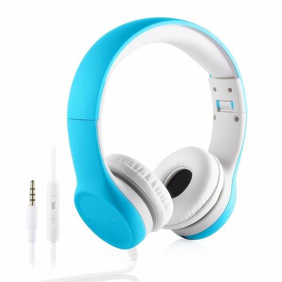 Imagem de Fones de Ouvido YUSONIC Kids com Cabo e Função de Compartilhamento - Azul