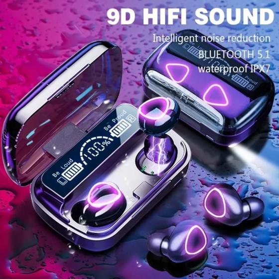 Imagem de Fones Ouvido Bluetooth Ipx4 Tws 5.1 Display Led Hifi Estéreo