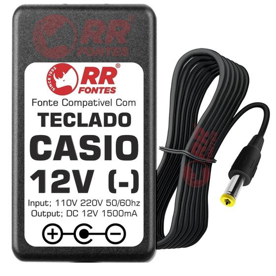 Imagem de Fonte 12V Ad-12 Para Teclado Casio Ap-200 Cdp-100 Cdp-200