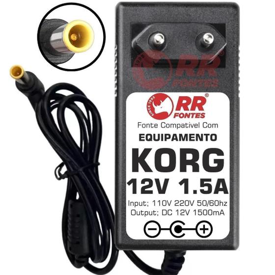 Imagem de Fonte 12V Para Korg Mr1000 Pa500 Pa500Ort Pa588 R3 Sp170 X50