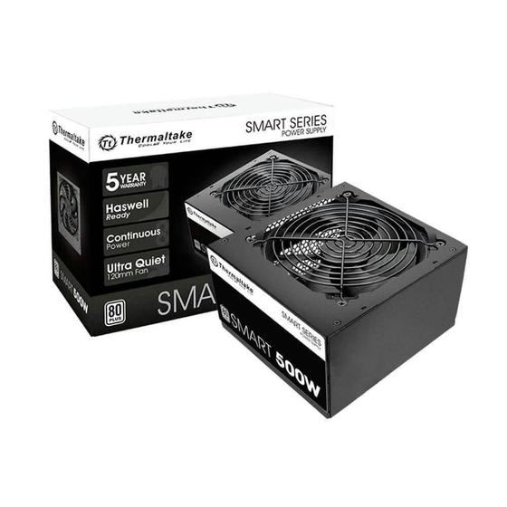 Fonte 500w Tt Smart ATX2.3 80+ White - PS-SPD-0500NPCWBZ-W Menor preço em Fonte 500w Tt Smart ATX2.3 80+ White - PS-SPD-0500NPCWBZ-W