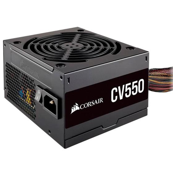 Fonte 550W Corsair CV550 - PFC Ativo - 80 PLUS Bronze - sem Cabo de Força - CP-9020210-WW Menor preço em Fonte 550W Corsair CV550 - PFC Ativo - 80 PLUS Bronze - sem Cabo de Força - CP-9020210-WW
