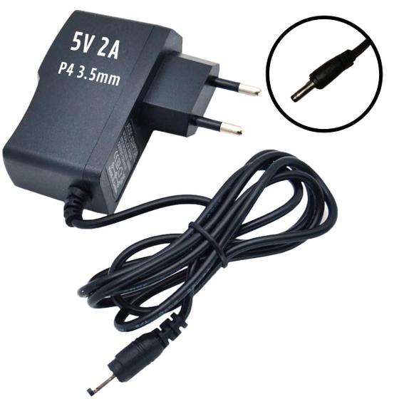 Fonte 5V Bivolt Plug P4 3.5mm Para HUB USB 7 Ou 4 Portas Fonte TV Box Pino P4 Fino Fonte 5V 2A 3.5mm Menor preço em Fonte 5V Bivolt Plug P4 3.5mm Para HUB USB 7 Ou 4 Portas Fonte TV Box Pino P4 Fino Fonte 5V 2A 3.5mm