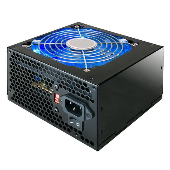 Imagem de Fonte 600w Atx Real 24 Pinos Com Led Azul Mymax MPSU/FP600W