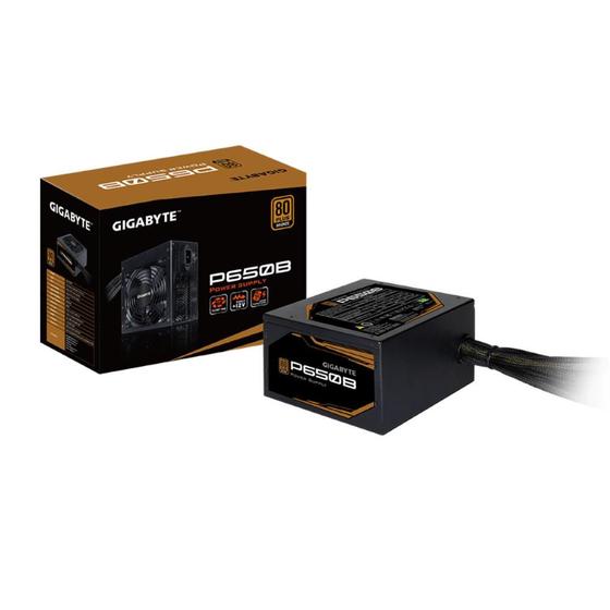 Imagem de Fonte 650W Gigabyte P650B - PFC Ativo - Eficiência 85% - 80 PLUS Bronze - GP-P650B