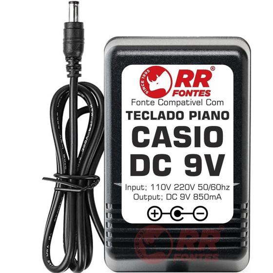 Imagem de Fonte 9V 850 Pra Teclado Piano Casio Ctk-501 Ctk-510 Ctk-511