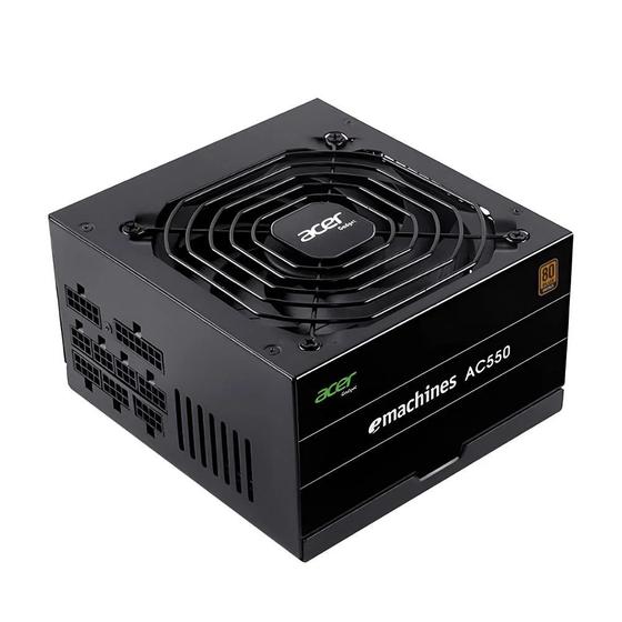 Imagem de Fonte Acer AC550 Black, Full Modular, 550W, 80 Plus Bronze, PFC Ativo, Com Cabo