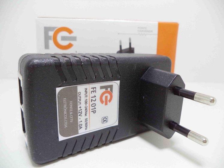 Fonte adaptadora poe 12v 01a fc1201pn fc fontes Menor preço em Fonte adaptadora poe 12v 01a fc1201pn fc fontes