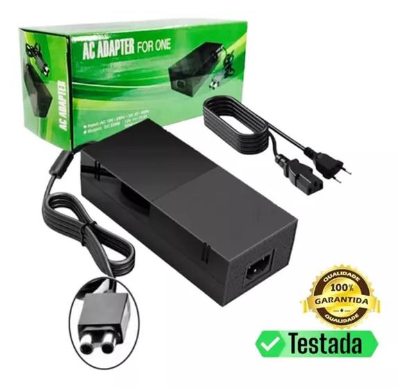 Imagem de Fonte Alimentação  Compatível com Xbox One 2 Pinos Bivolt + Cabo De Energia FTXONE